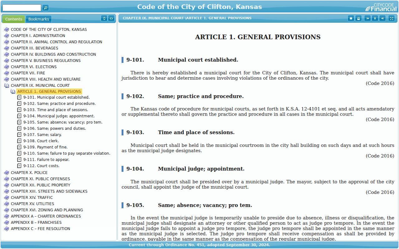 Clifton court docket municipal court code and ordinance jurisdiction