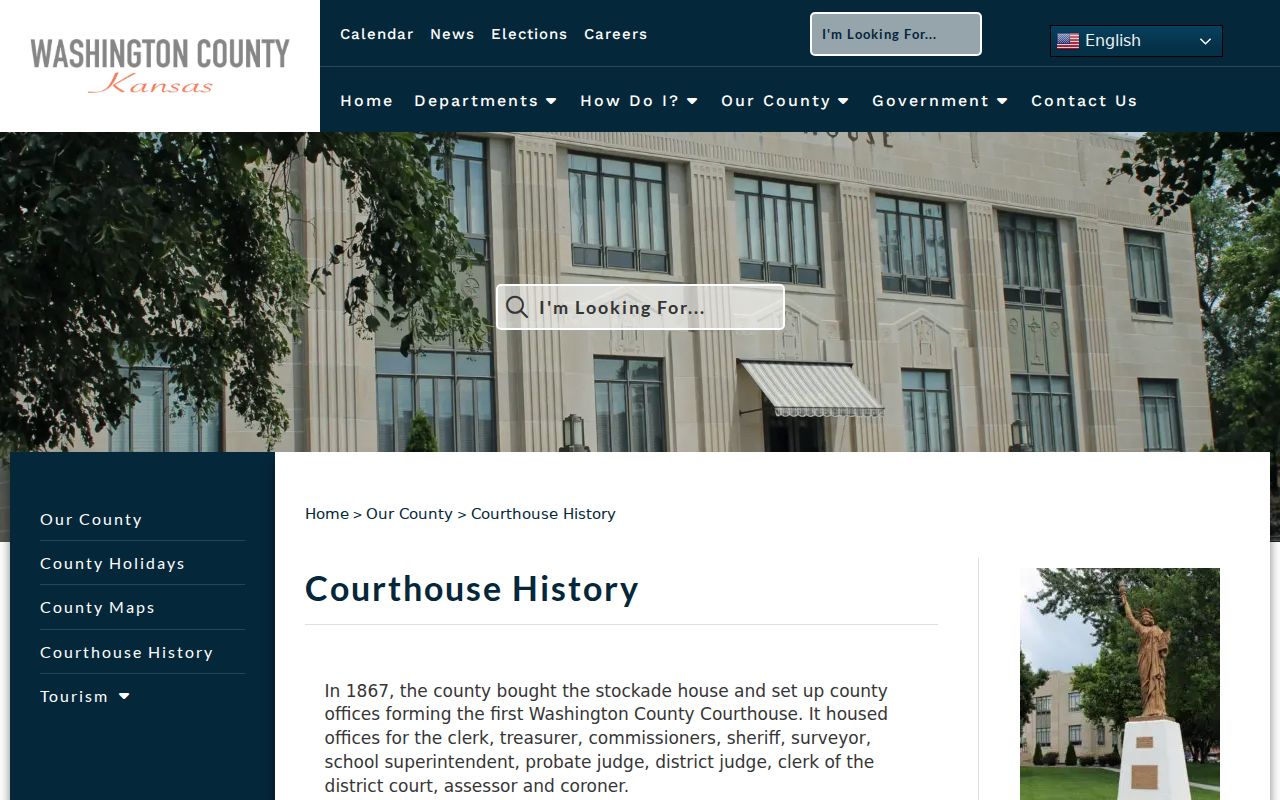 Washington County courthouse history and current Art Deco courthouse