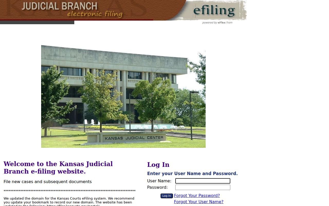 Linn docket search Kansas eFlex filing portal