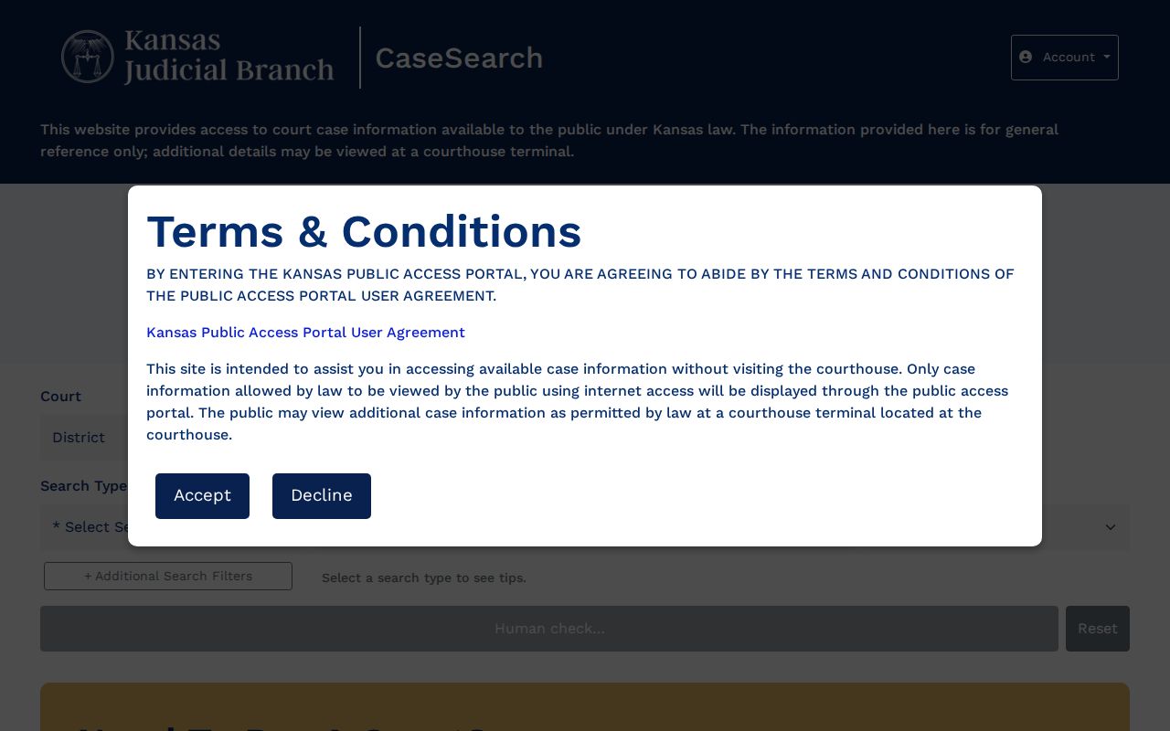 Washington County case lookup CaseSearch interface