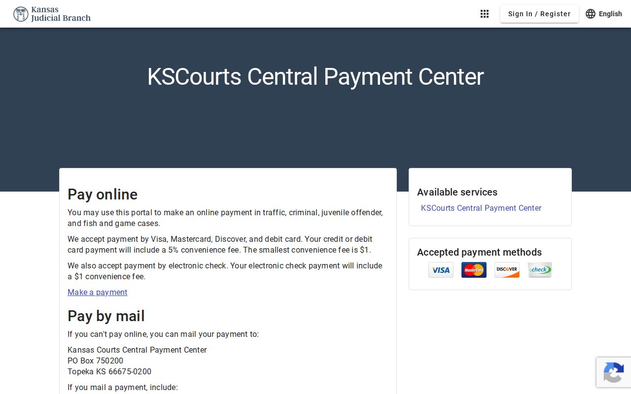 Washington County traffic ticket Central Payment Center